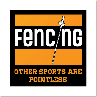 Fencing other Sports are Pointless Vintage Saber Fencing Posters and Art